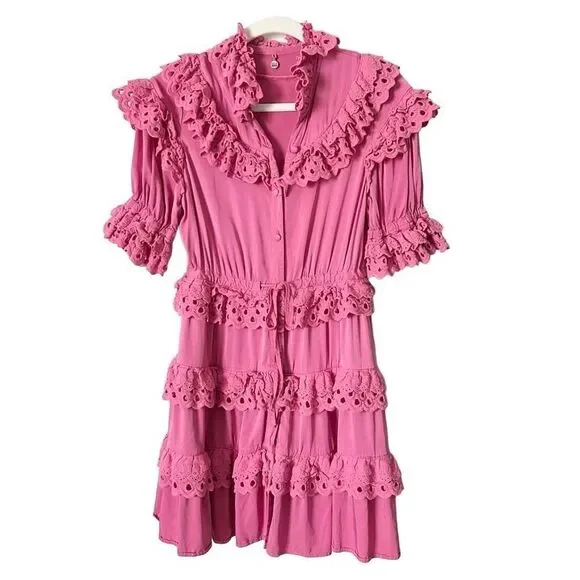 CeliaB Pink Ruffled Mini Dress - Picture 2 of 6